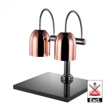 Abat-jour double cuivre avec plateau - Caterchef star -  ref: 688263