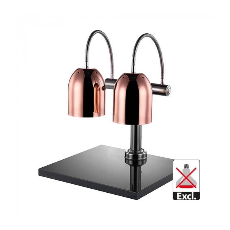 Abat-jour double cuivre avec plateau - Caterchef star -  ref: 688263