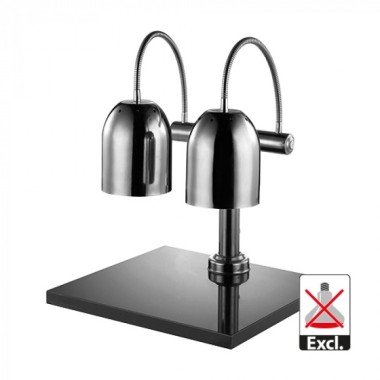 Abat-jour argent double avec plateau - Caterchef star -  ref: 688262