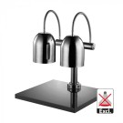 Abat-jour argent double avec plateau - Caterchef star -  ref: 688262