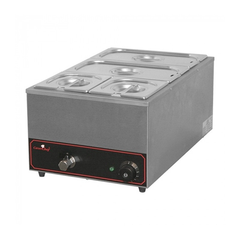 Bain marie 2 x 1/3 + 2x 1/6 GN bas 150 mm  - Caterchef star -  ref: 688034