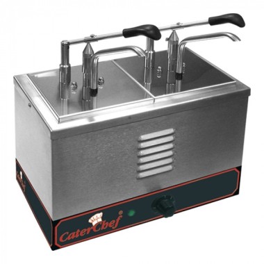 Chauffe-sauce a/dispenser double 1/6 GN - Caterchef star -  ref: 688222