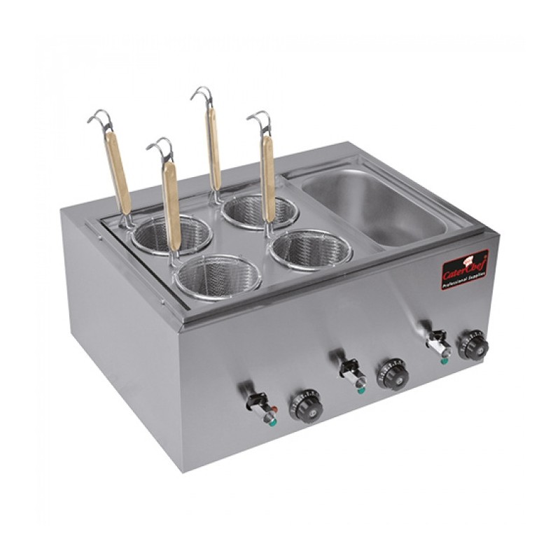Cuiseur à pâtes avec chauffe sauce 13,2 L inox - Caterchef star -  ref: 688242