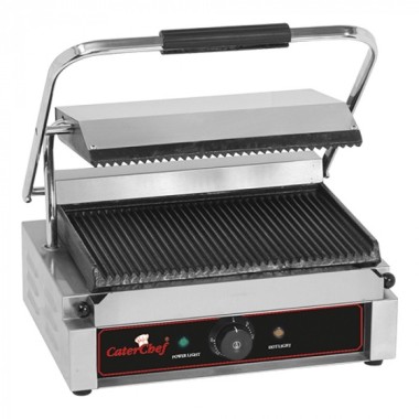 Grill de contact rainurée en fonte émaillée - Caterchef star -  ref: 688405
