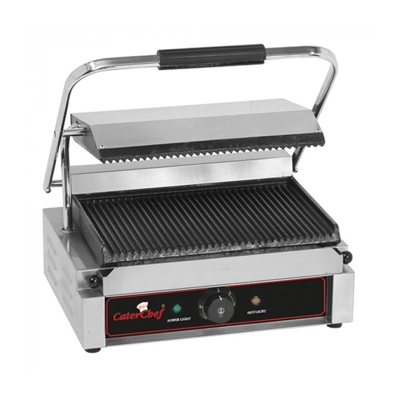 Grill de contact rainurée en fonte émaillée - Caterchef star -  ref: 688405