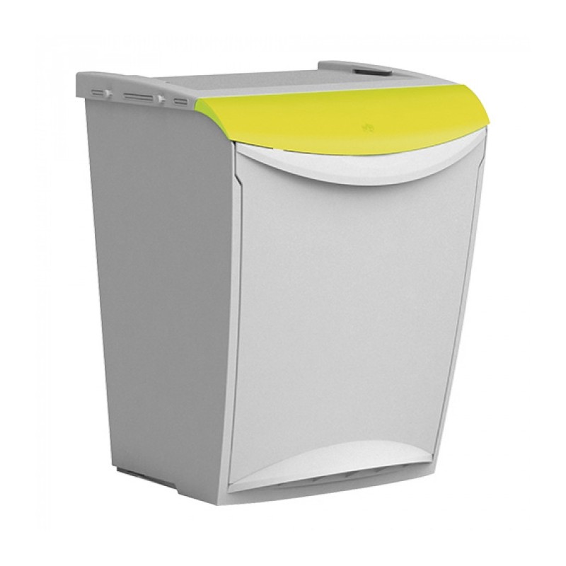 Poubelle jaune 423 x 340 mm 25 L - Denox -  ref: 600082