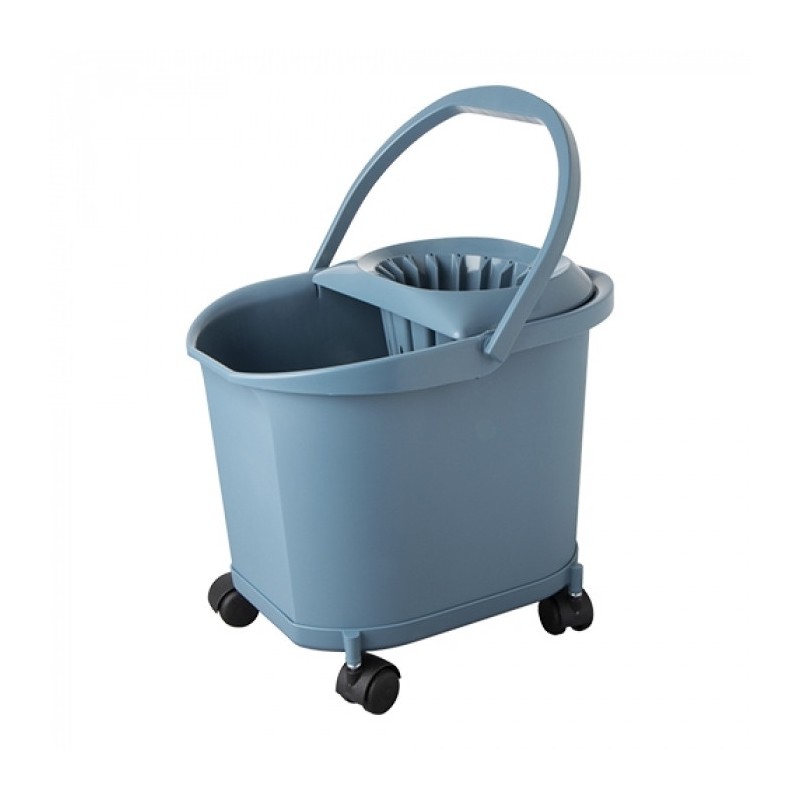 Seau sur roue avec essoreuse 16 L - Denox -  ref: 600025