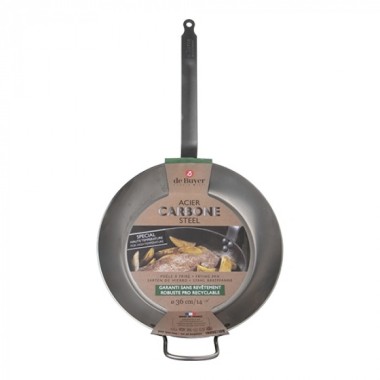 Poêle Lyonnaise Ø36cm - De buyer -  ref: 001009