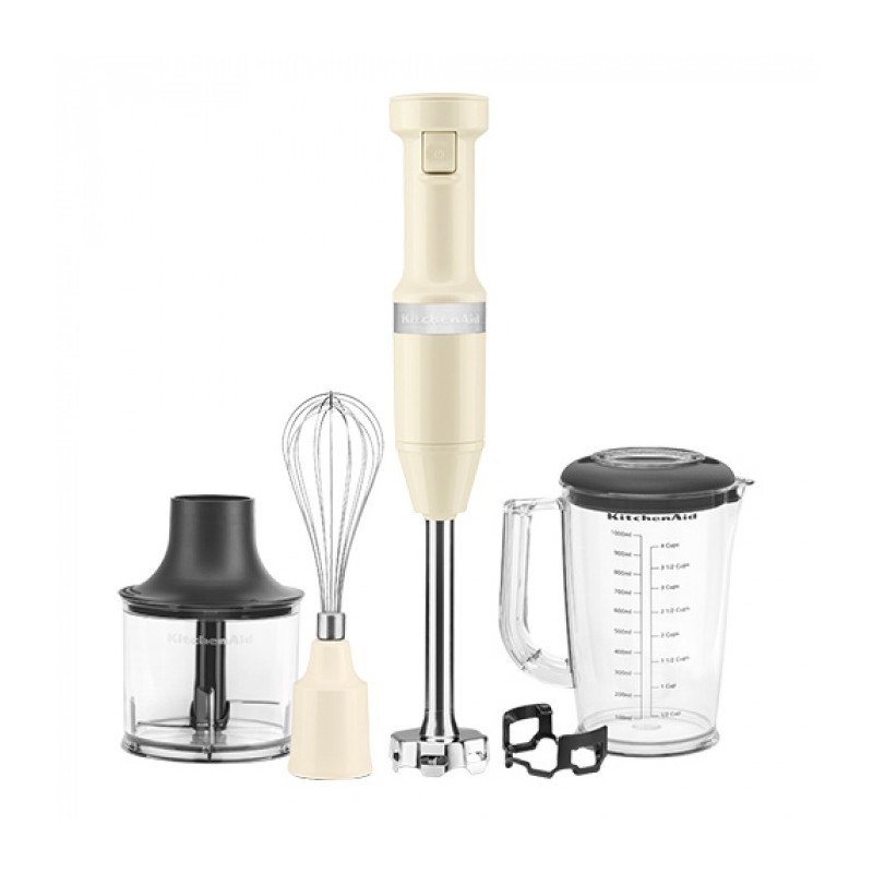 Mixeur plongeant et fouet combinés 20 cm - Crème - KitchenAid -  ref: 521163