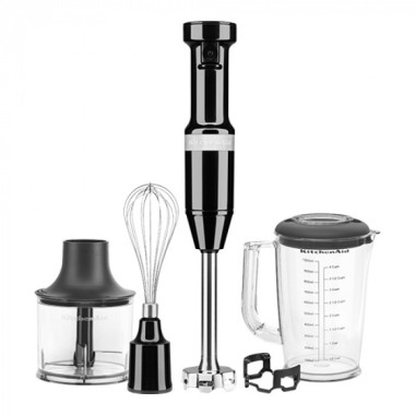 Mixeur plongeant et fouet combinés 20 cm - Noir - KitchenAid -  ref: 521161