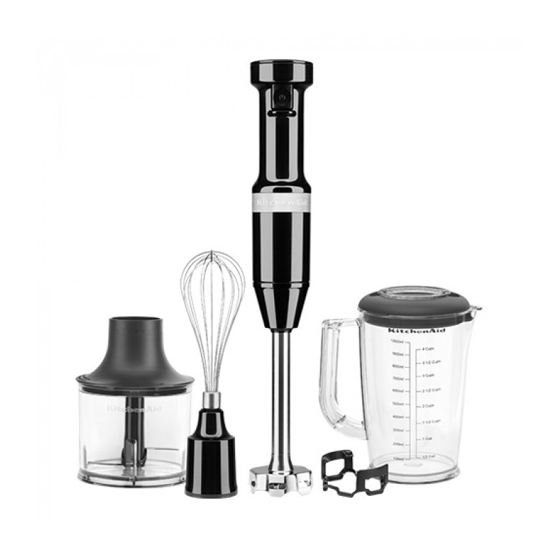 Mixeur plongeant et fouet combinés 20 cm - Noir - KitchenAid -  ref: 521161