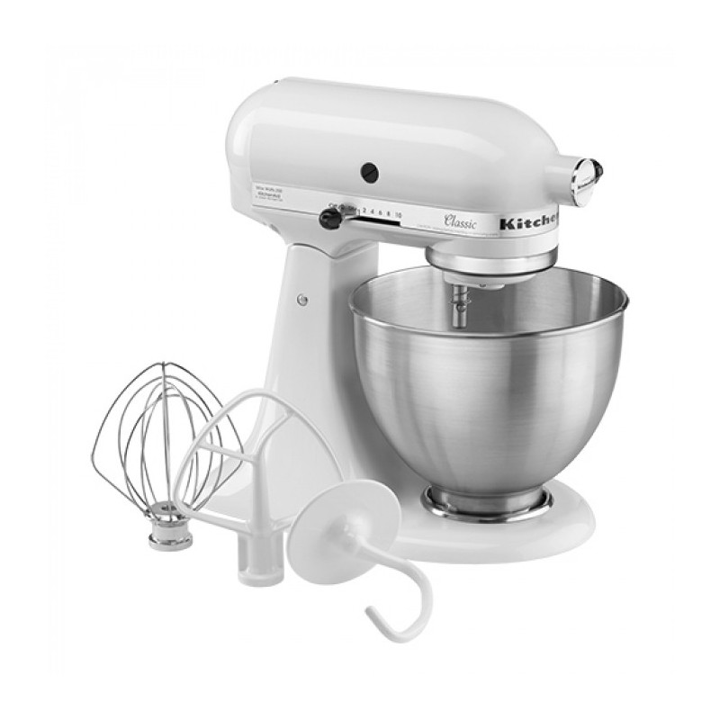 Batteur mélangeur professionnel 4,2 litres - Blanc - Série K45 - KitchenAid -  ref: 521004