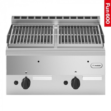 Grill pierre de lave 2-zones - Modular -  ref: 318659