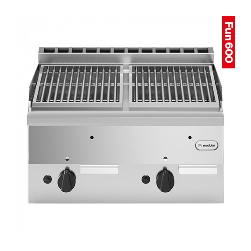 Grill pierre de lave 2-zones - Modular -  ref: 318659