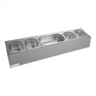 Distributeur de condiments 4xGN1/6+1xGN1/3 - Max Pro -  ref: 921091