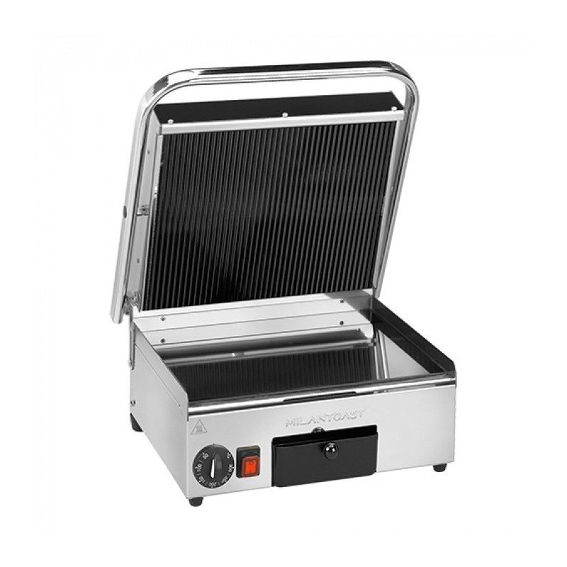 Grill de contact lisse-rainurée - Milan Toast -  ref: 420092