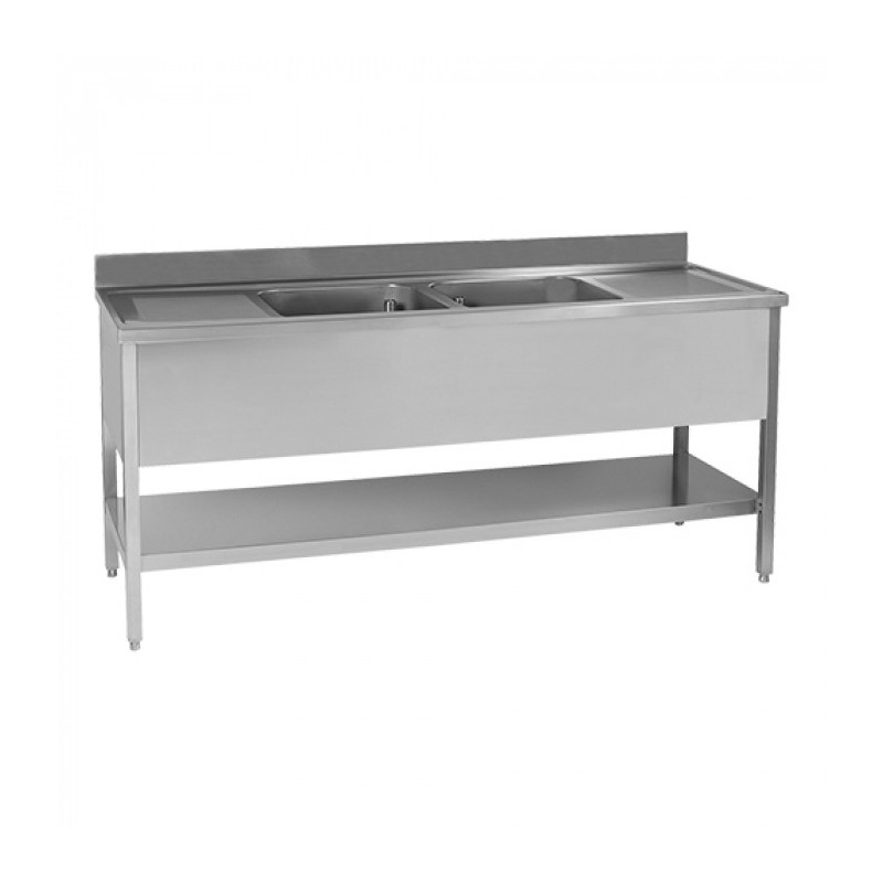 Table de pré-rinçage 200cm - Multinox -  ref: 317125
