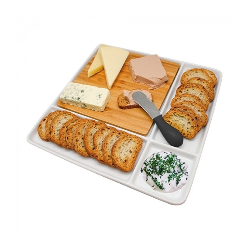Plateau à servir 29x29cm - Vin bouquet -  ref: 220064