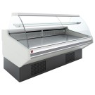 Comptoir ventilé, avec réserve, vitre bombée - Frontal BLANC - Diamond