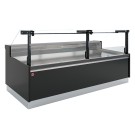 Comptoir ventilé, avec réserve, vitre verticale 90° avec relevage à piston - FULL BLACK - Diamond