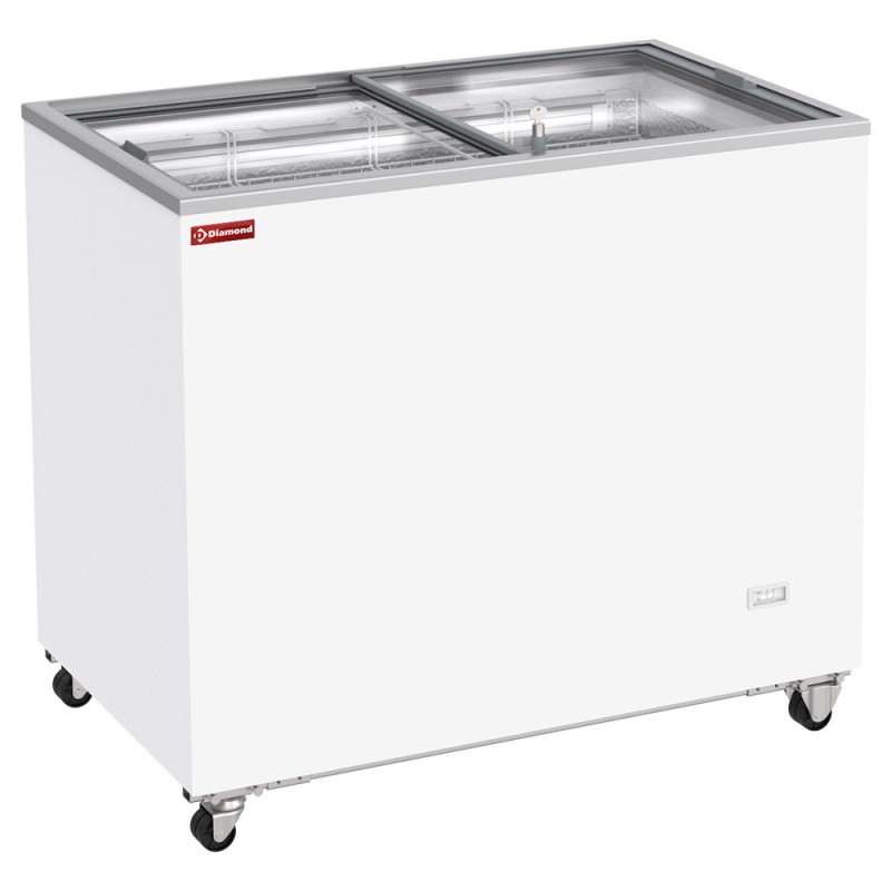 Conservateur bahut, 303 litres, couvercles coulissants sur roulettes - Diamond