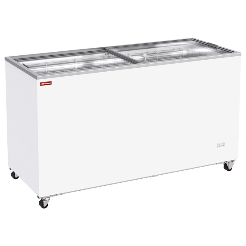 Conservateur bahut, 503 litres, couvercles coulissants sur roulettes - Diamond