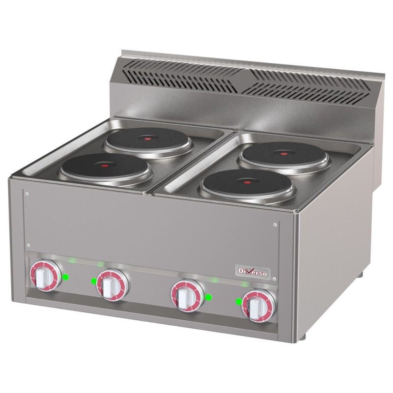 Cuisinière électrique 4 plaques - Diverso