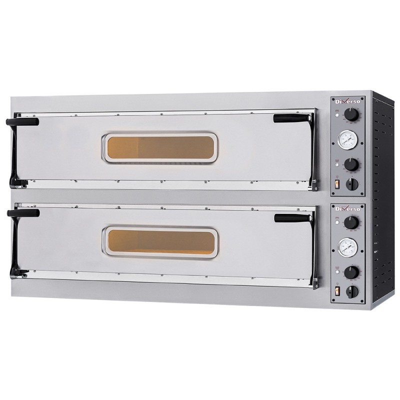 Four électrique 2x 3 pizzas diam. 350mm, 2 chambres - Diverso