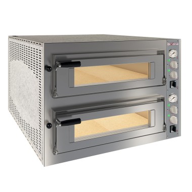 Four électrique 2x 6 pizzas diam.350mm, 2 chambres - Diverso