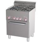 Fourneau 4 feux sur four à convection GN1/1 - Diverso