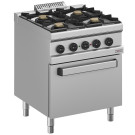 Fourneau gaz 4 feux, four électrique à convection GN 1/1 - Diverso