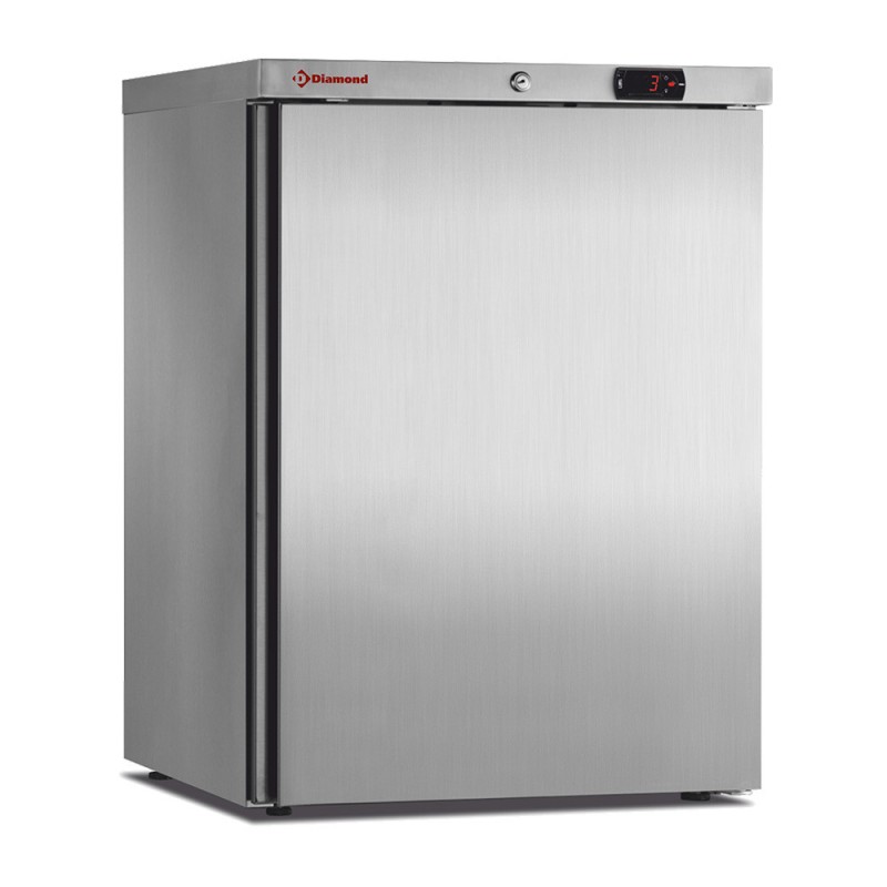Frigo ventilé, 150 litres. acier inox - Diamond