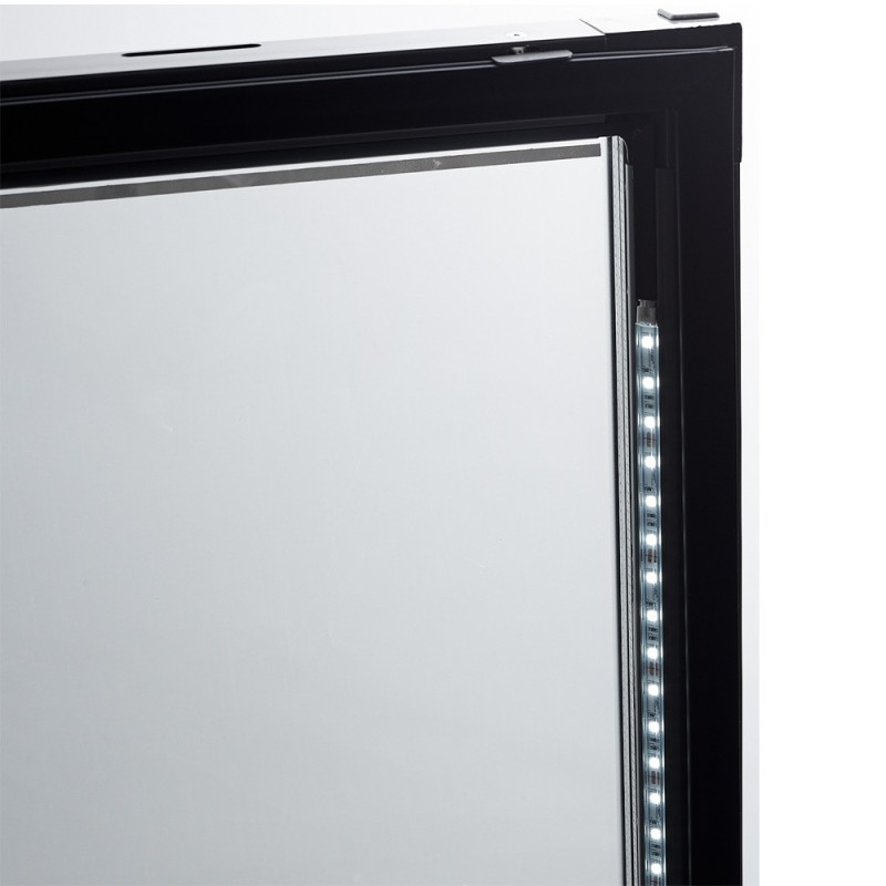 Frigo ventilé, 525 litres, vitrée, GN2/1+600x400, acier inox - Diamond
