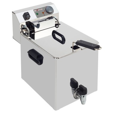 Friteuse de table électrique 10 litres + robinet de vidange - Diverso