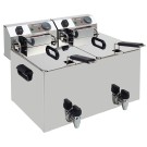 Friteuse de table électrique 2x 10 litres + robinet de vidange - Diverso