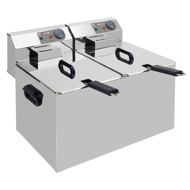 Friteuse de table électrique 2x 7 litres - Diverso