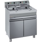 Friteuse électrique 2 cuves de 14 litres sur armoire - Diverso