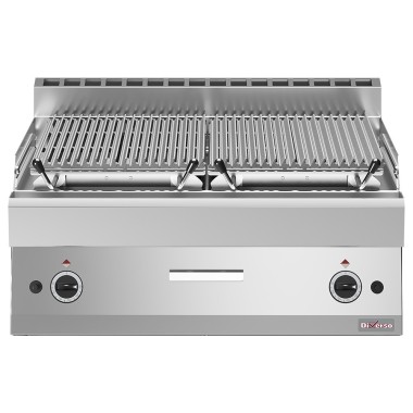 Grill pierre de lave, 1/1 module, grille en fonte "double face" - Diverso