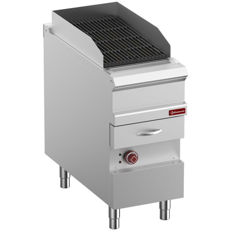 Grill Vapeur électrique, grille en fonte "double face", module 1/2 - Diamond