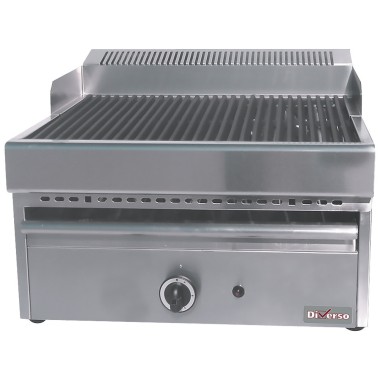 Grill-vapeur gaz avec grille de cuisson en fonte - Diverso