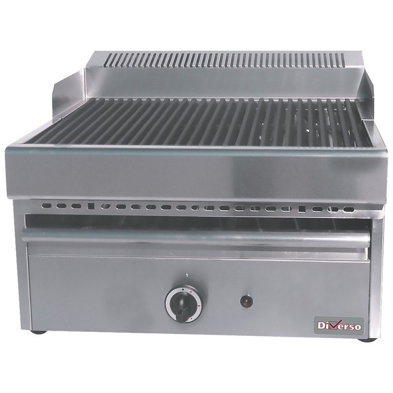 Grill-vapeur gaz avec grille de cuisson en fonte - Diverso