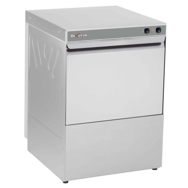 Lave-vaisselle panier 500x500 mm, avec pompe vidange et doseur de produit de lavage - Diverso