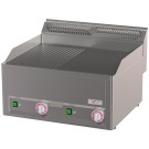 Plaque de cuisson double, éléctrique, 1/2 rainurée 1/2 lisse - Diverso