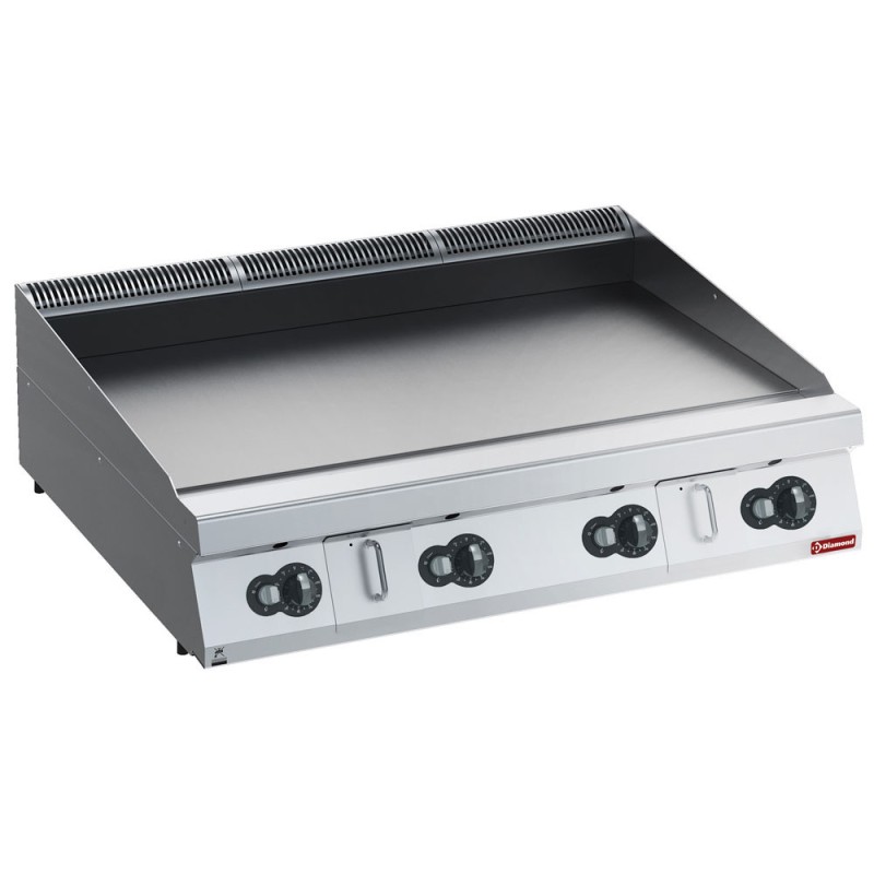 Plaque de cuisson gaz HP, lisse, nitro chrome - Diamond