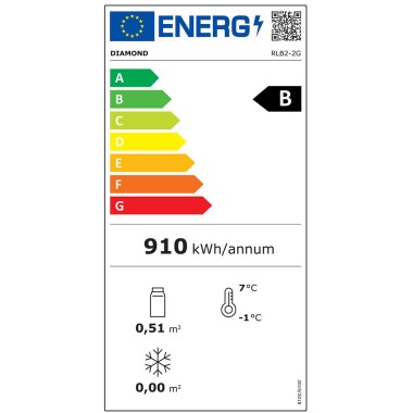 Refroidisseur de bouteilles 2 portes vitrées, 320 litres, pieds réglables - Diamond
