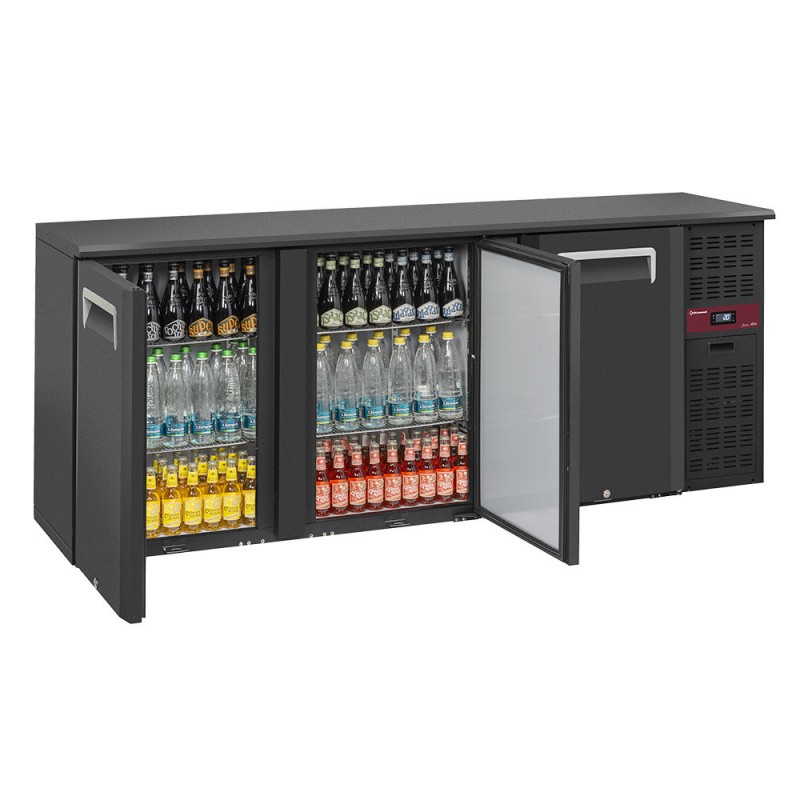 Refroidisseur de bouteilles 3 portes, 500 litres, pieds réglables - Diamond
