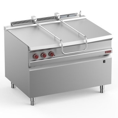 Sauteuse basculante gaz, cuve inox 120 lit. sur meuble - Diamond