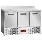 Table frigorifique , 3 portes GN 1/1, avec dosseret - Diamond