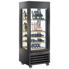 Vitrine "FULL vitrée" 440 Lt., 1 niveau + 4 étagères, ventilée - WINE - NOIR - Diamond