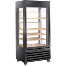 Vitrine "FULL vitrée" 600 Lt., 1 niveau + 4 étagères, ventilée - WINE - NOIR - Diamond